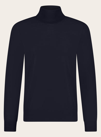 Turtleneck van wol | Blauw 