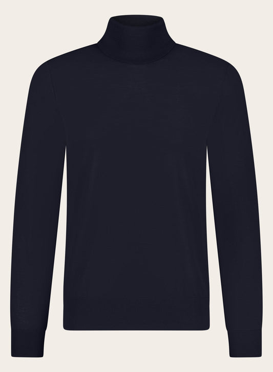 Turtleneck van wol | Blauw 