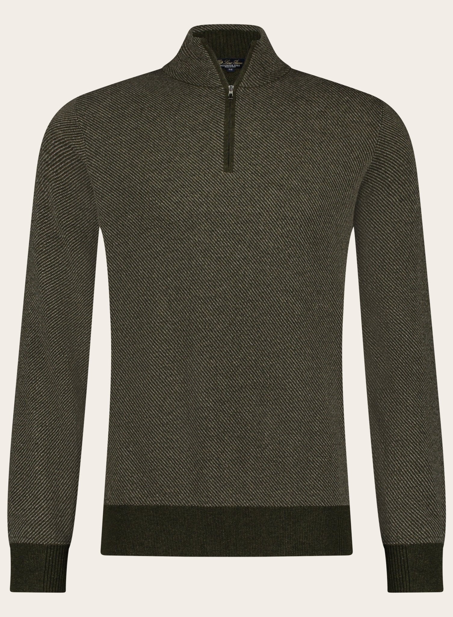 Classic half-zip van babycashmere | Groen 