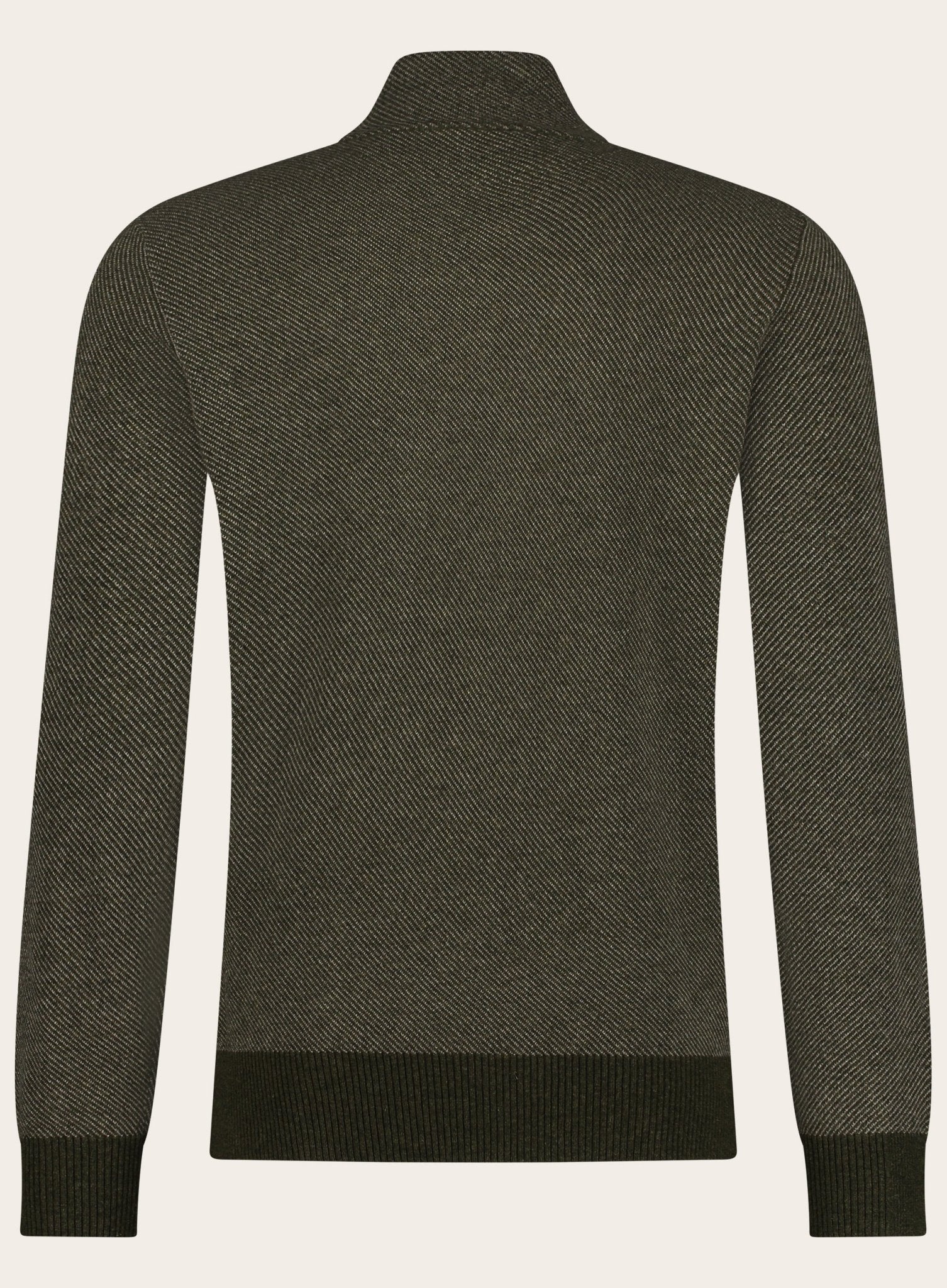 Classic half-zip van babycashmere | Groen 