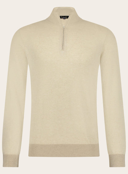 Classic half-zip van babycashmere | Beige