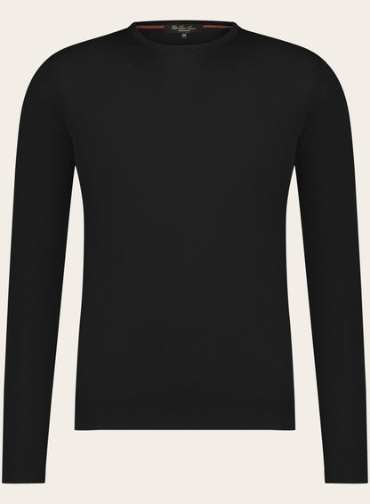 Crewneck van wol | Zwart