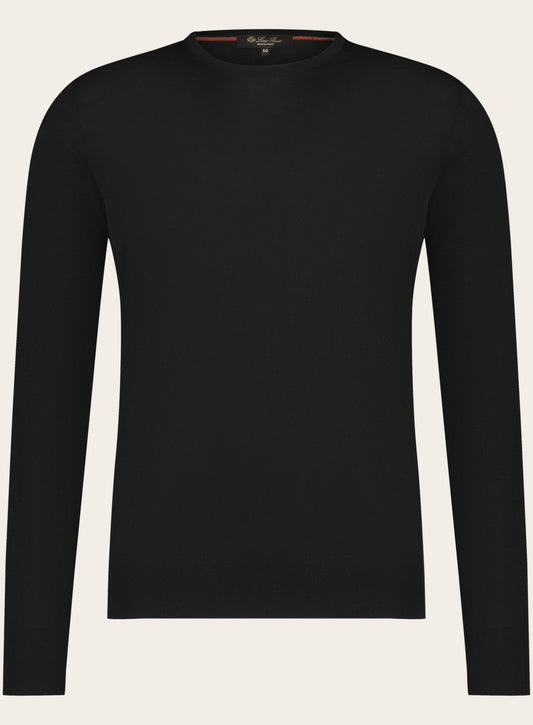 Crewneck van wol | Zwart