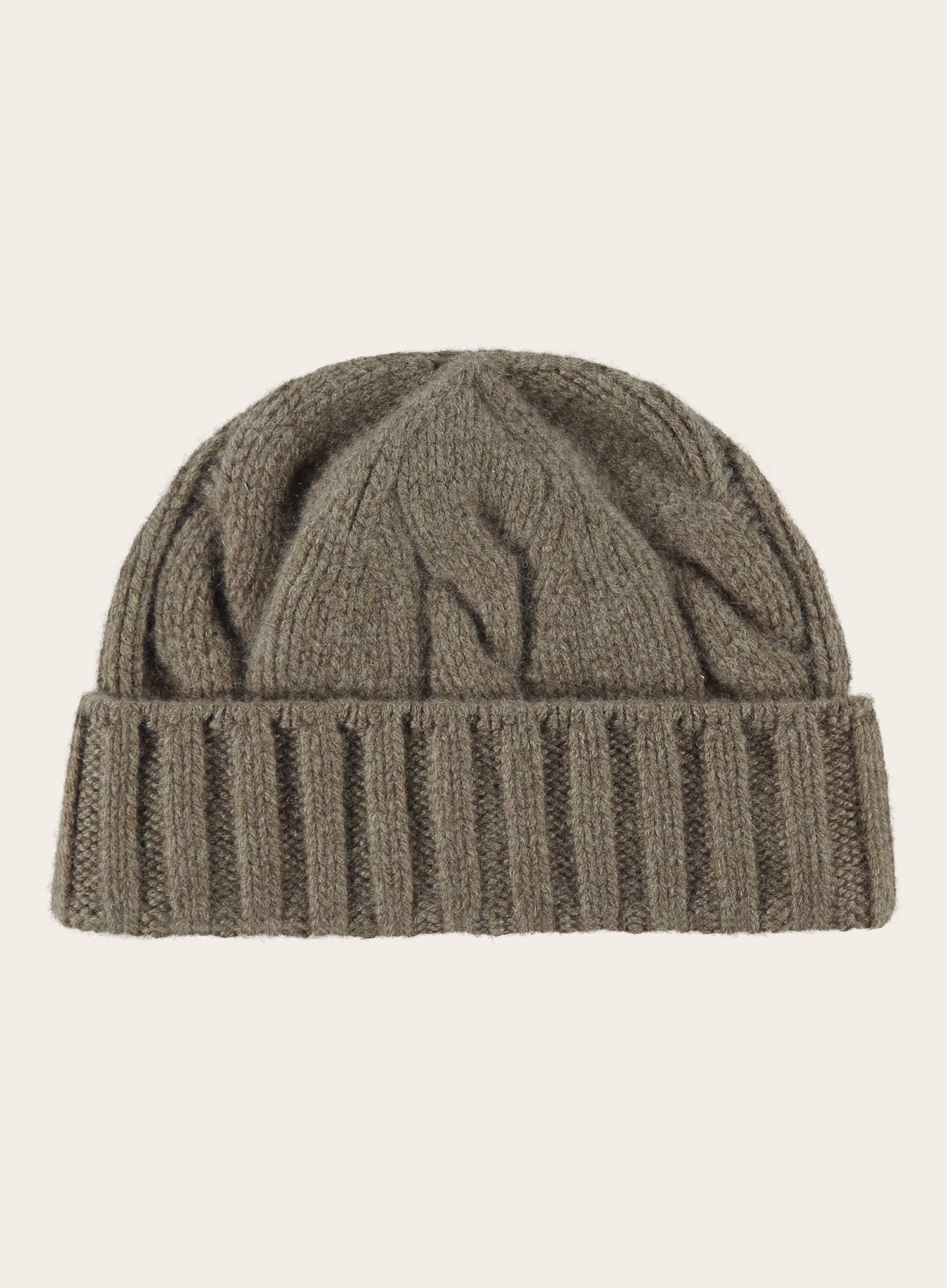 Napier Beanie van babycashmere - TAUPE