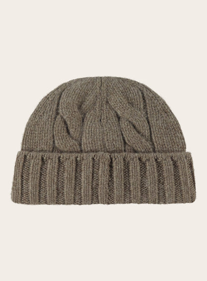 Napier Beanie van babycashmere - TAUPE