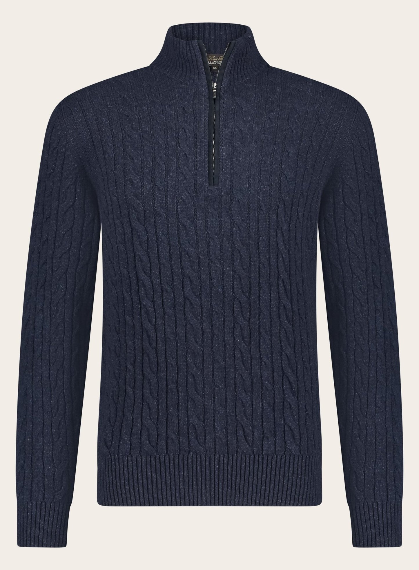 Treccia Jumper van babycashmere | D.blauw 