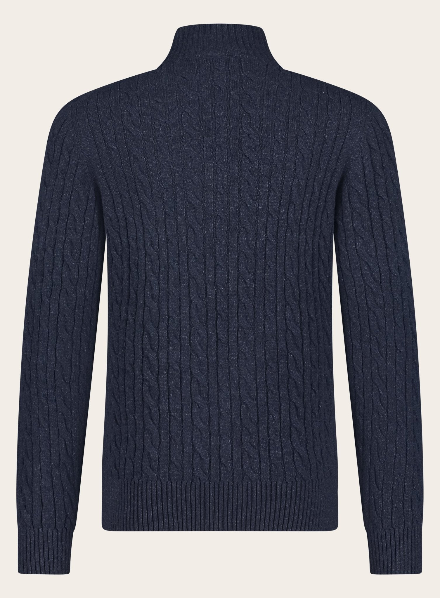 Treccia Jumper van babycashmere | D.blauw 