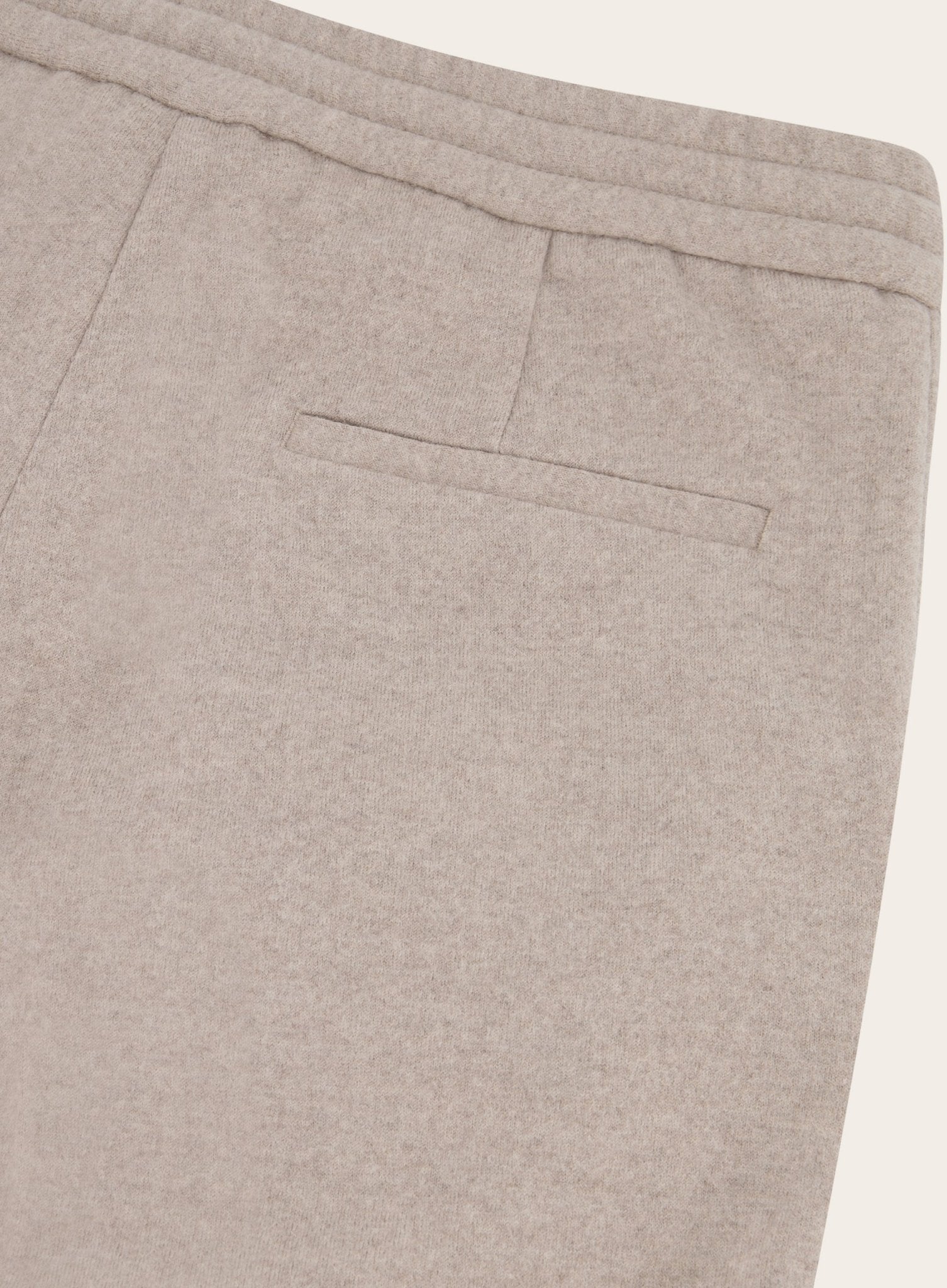 Jog pantalon van wol | Beige