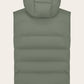 Gewatteerde bodywarmer met capuchon