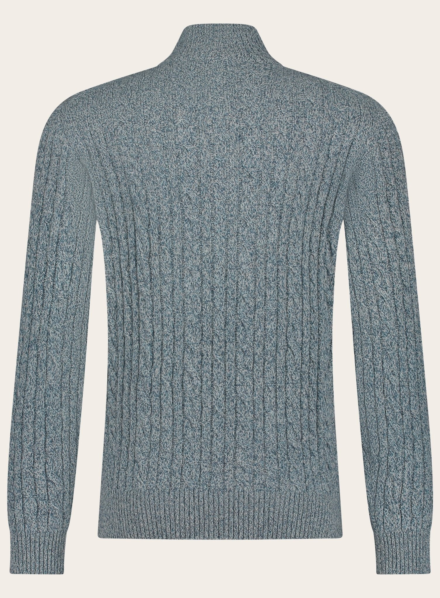 Treccia Jumper van babycashmere | Blauw 