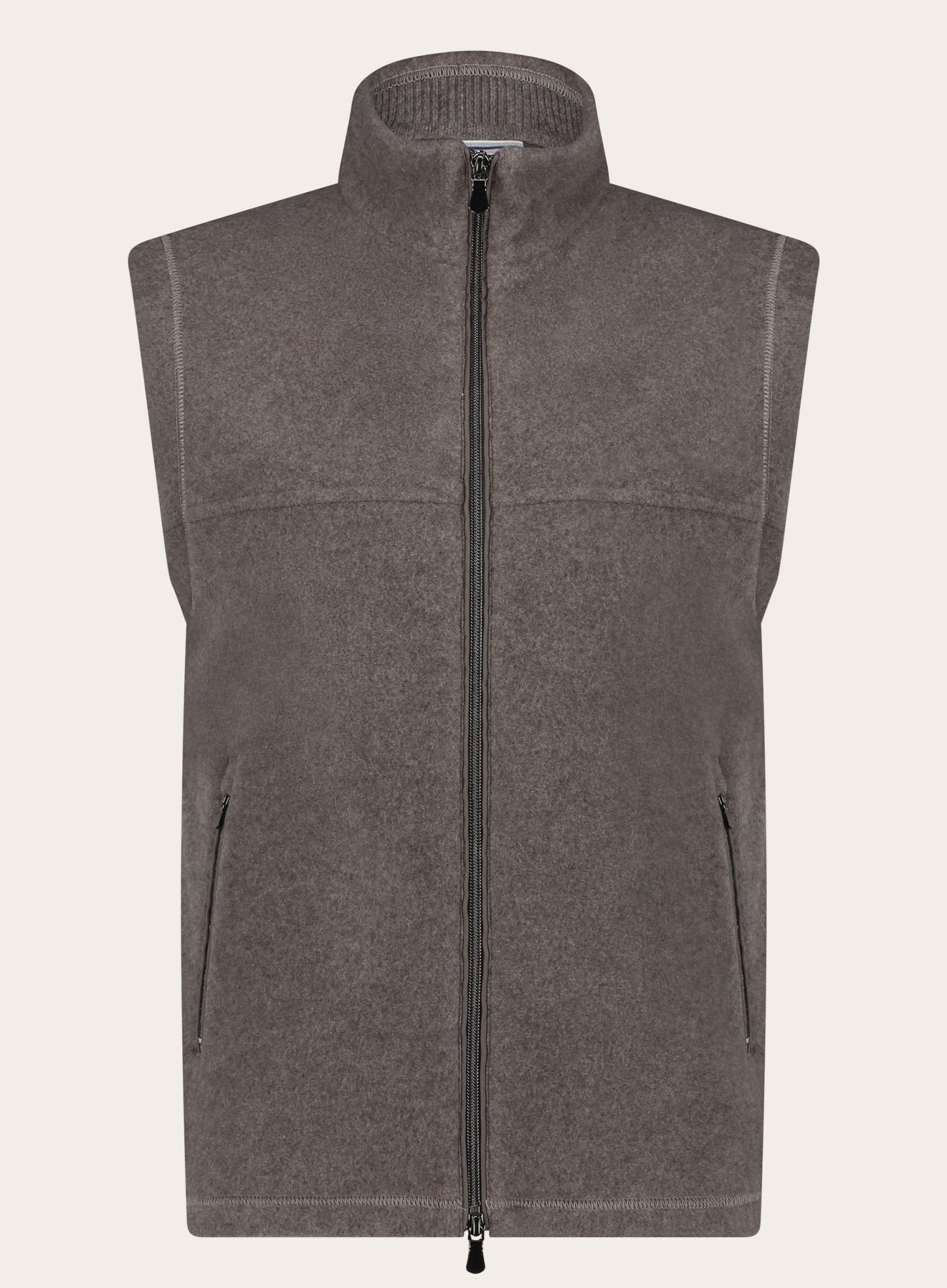 Bodywarmer van cashmere | TAUPE