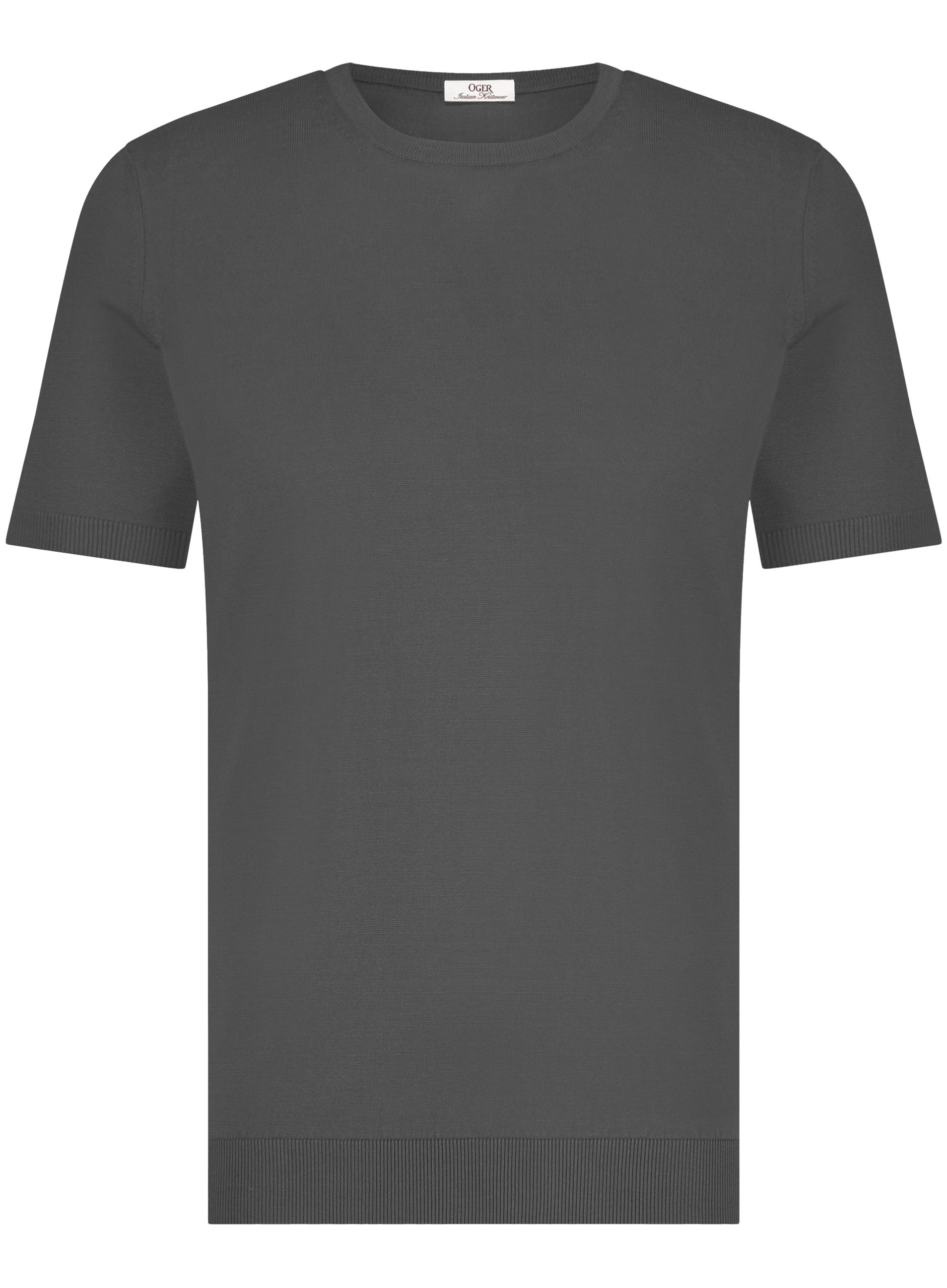 T-shirt van zijde | WARM GREY