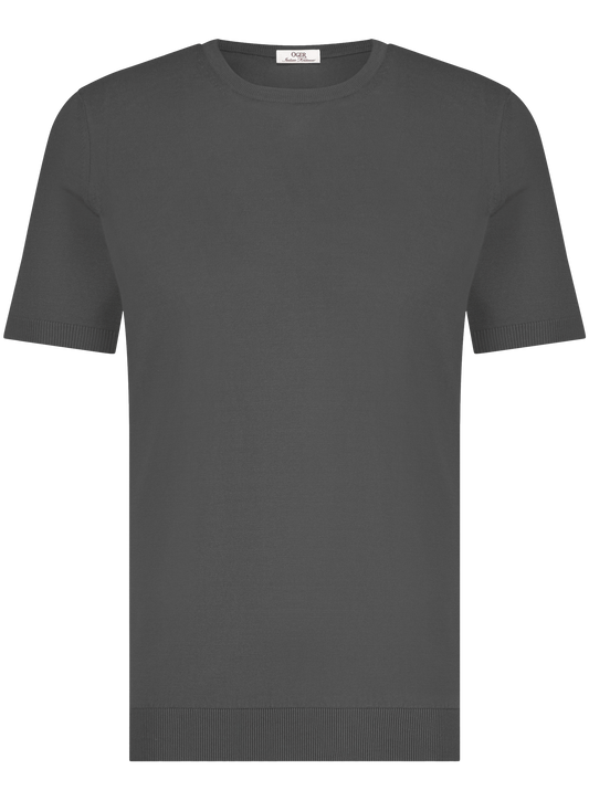 T-shirt van zijde | WARM GREY