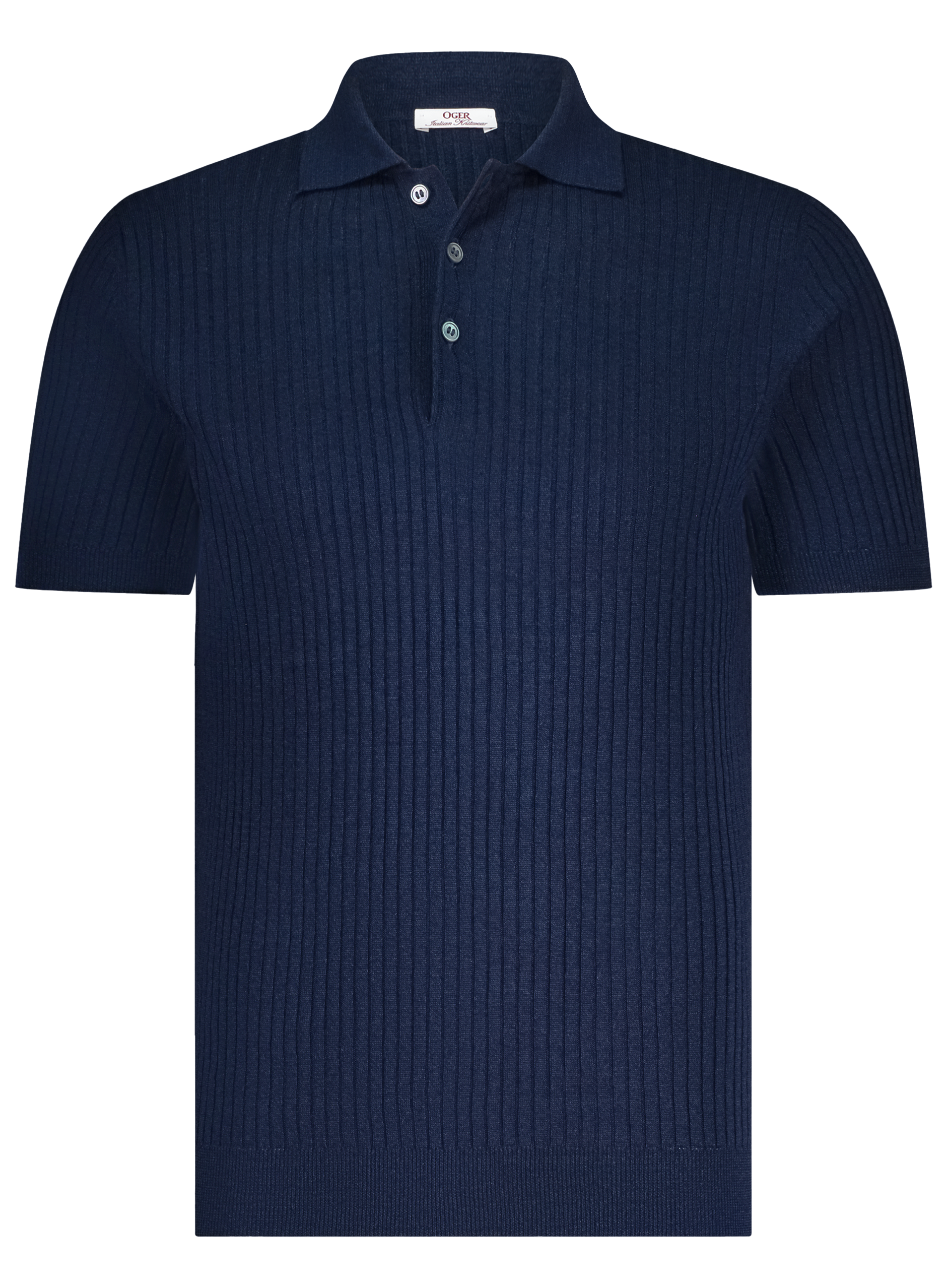 Poloshirt van linnen en katoen | BLUE NAVY