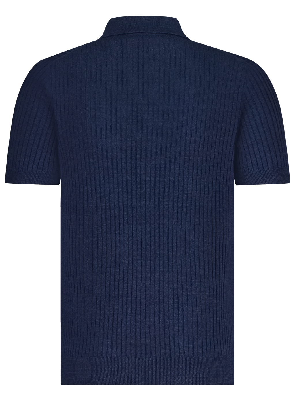 Poloshirt van linnen en katoen | BLUE NAVY