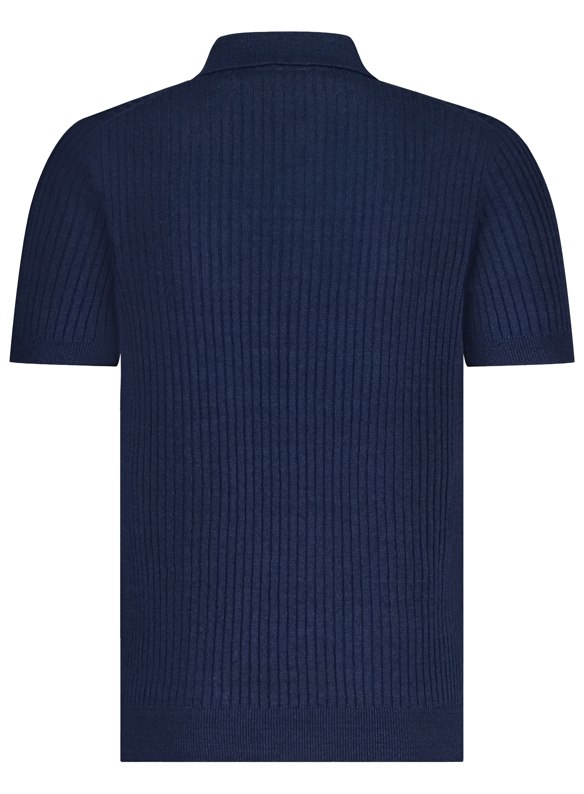 Poloshirt van linnen en katoen | BLUE NAVY