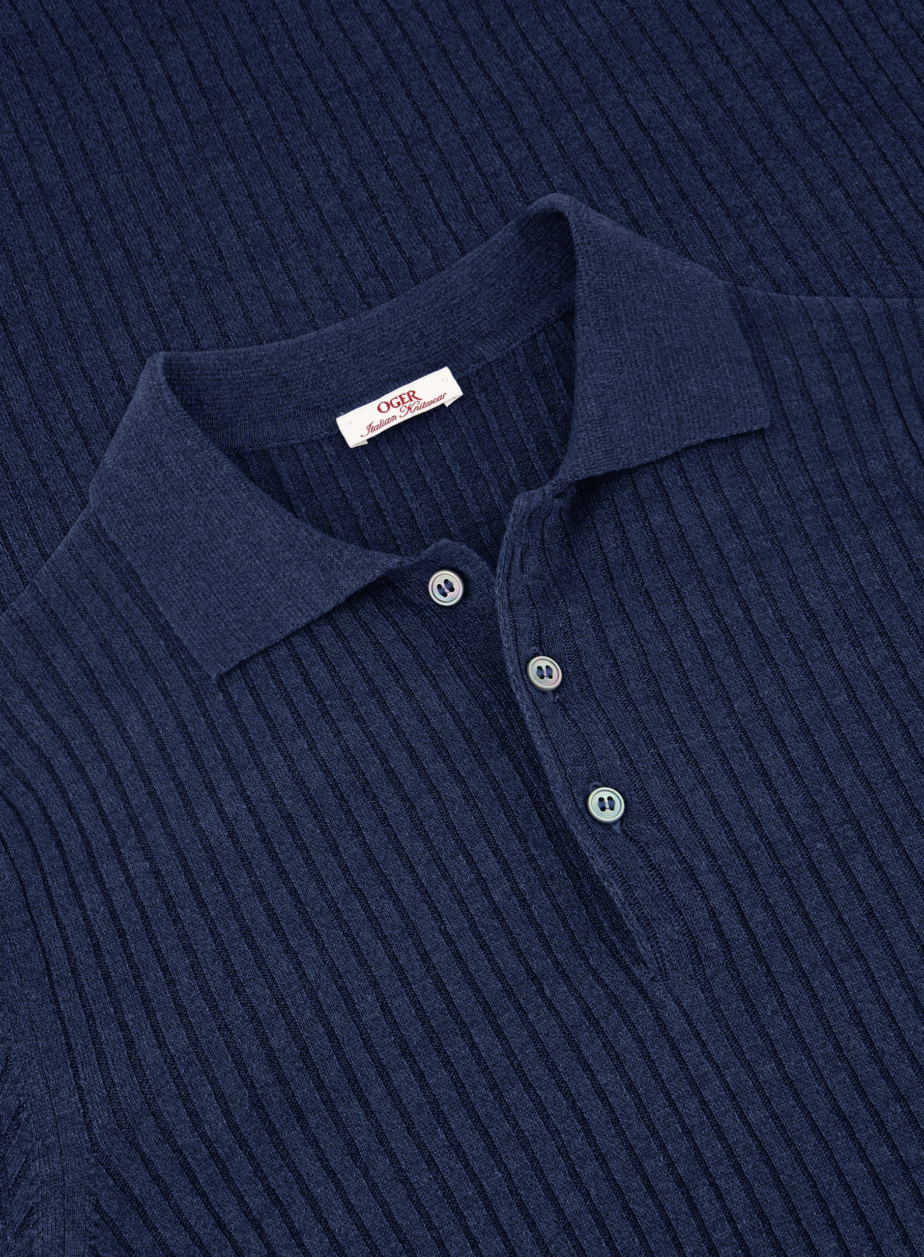 Poloshirt van linnen en katoen | FULL_WIDTH | BLUE NAVY