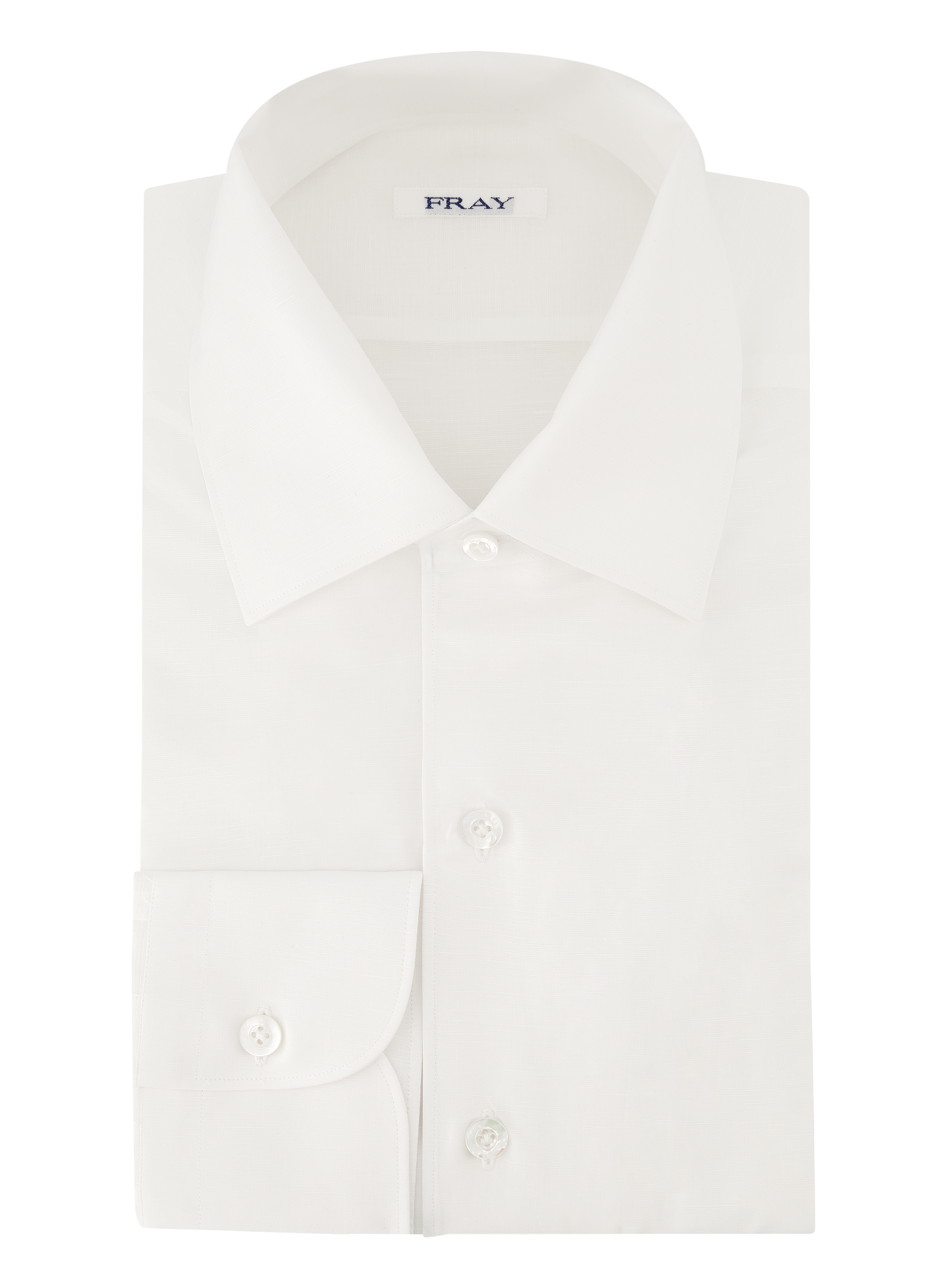 Shirt van katoen en linnen | Wit