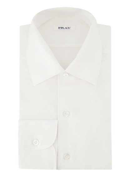 Shirt van katoen en linnen | Wit