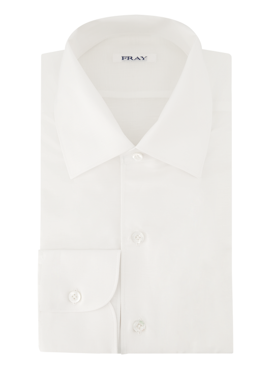 Shirt van katoen en linnen | Wit