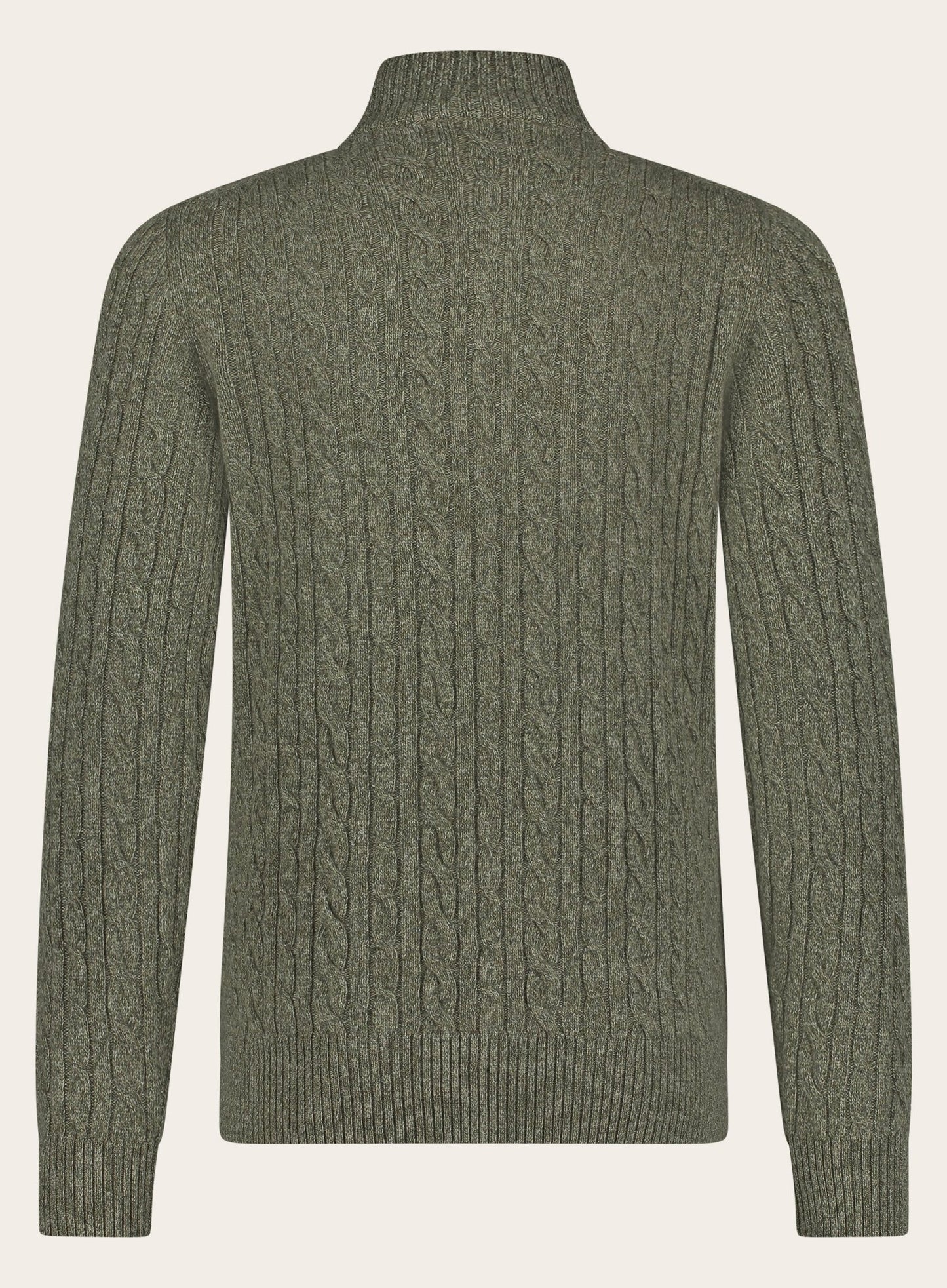 Treccia Jumper van babycashmere | Groen  