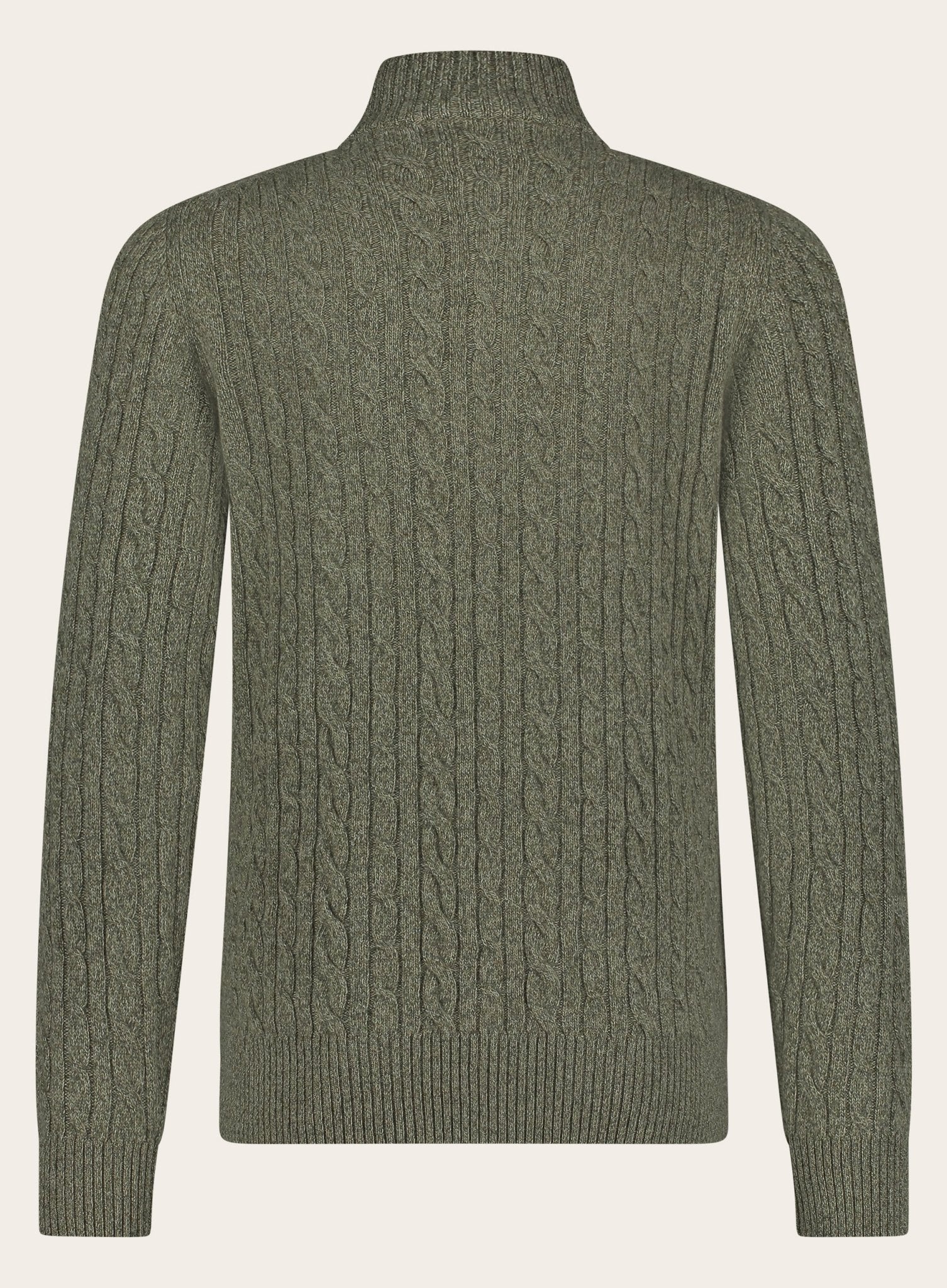 Treccia Jumper van babycashmere | Groen  