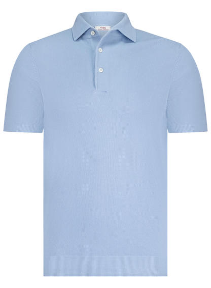 Pique polo van katoen | ZACHT BLAUW