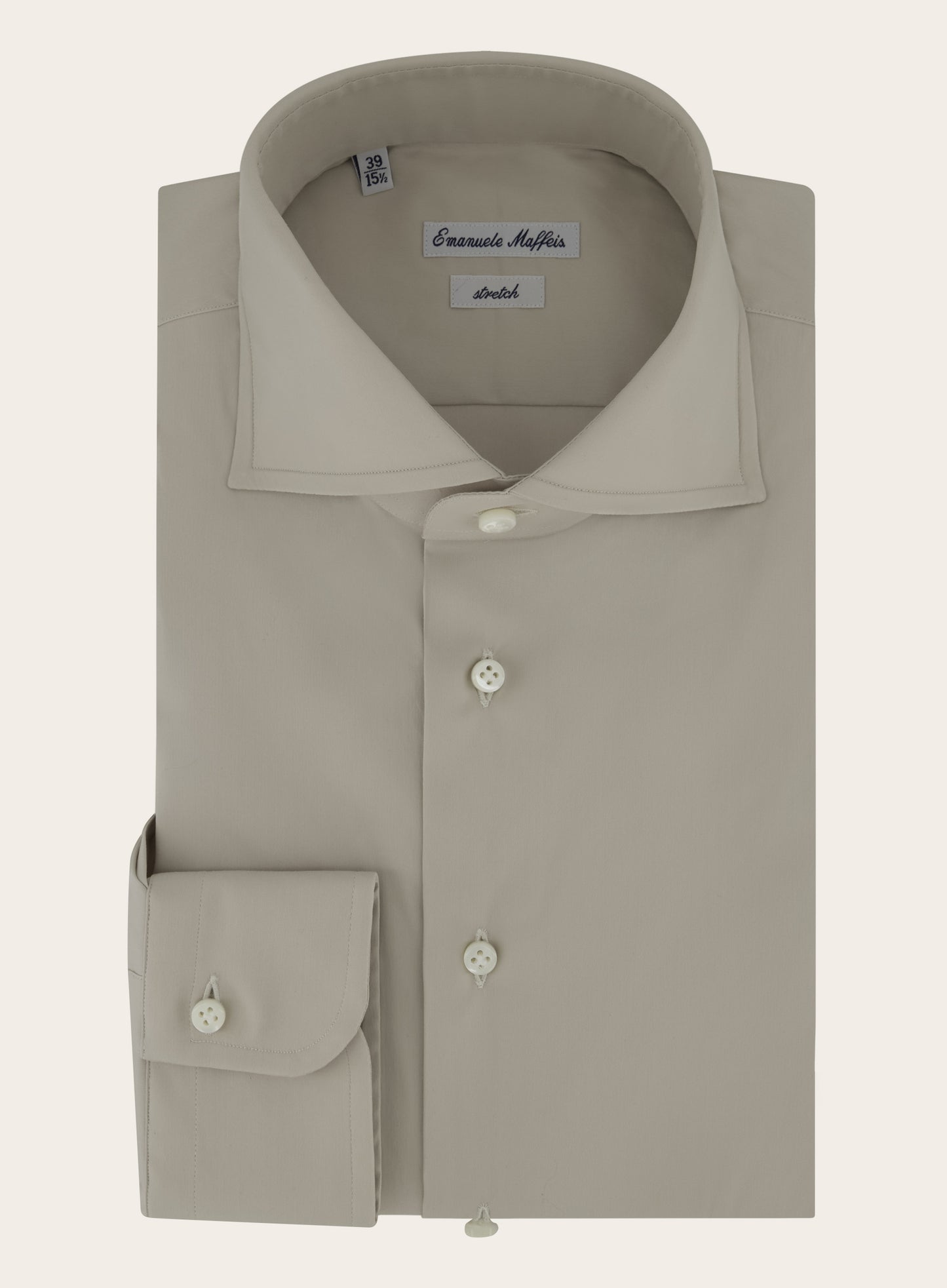 Stretch shirt van katoen | L.BEIGE