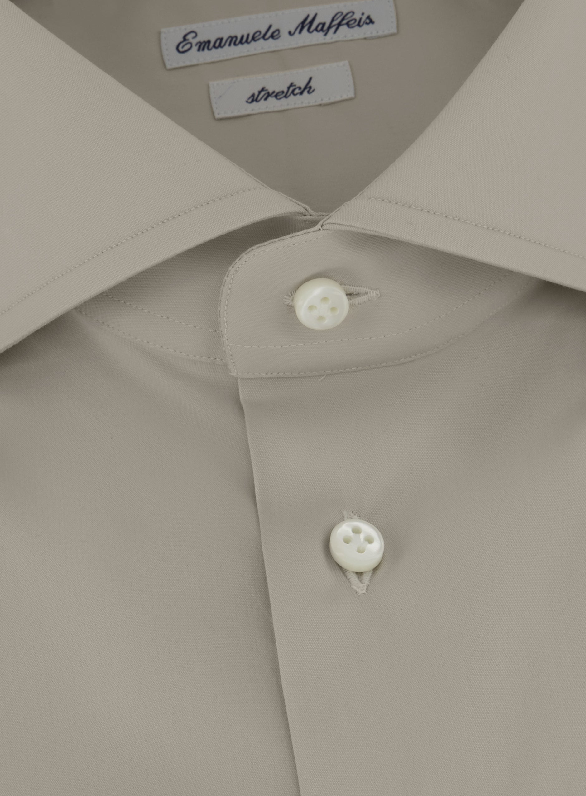 Stretch shirt van katoen | L.BEIGE