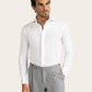 Shirt van katoen met stretch | Wit