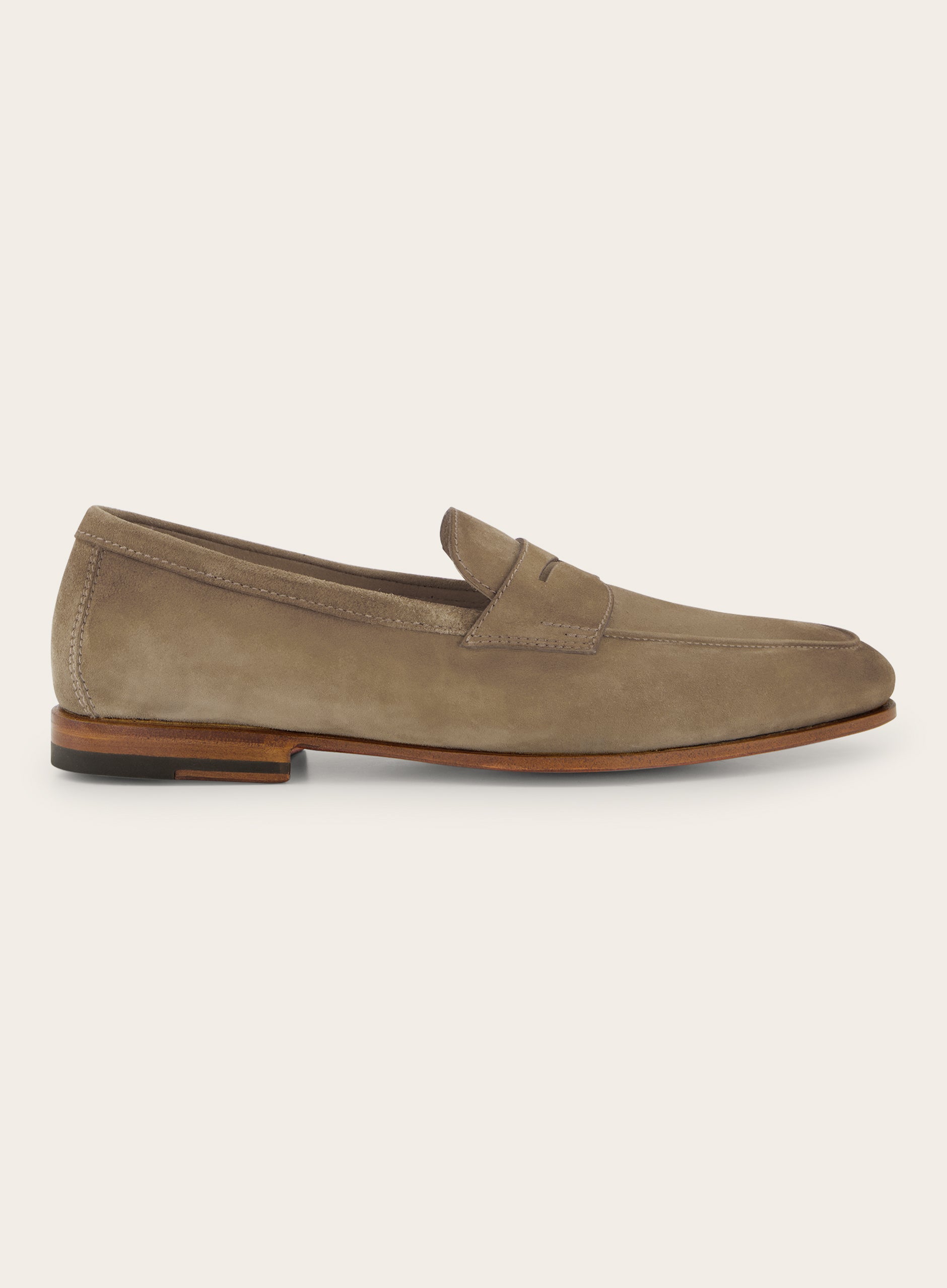 Penny loafers van suède | TAUPE