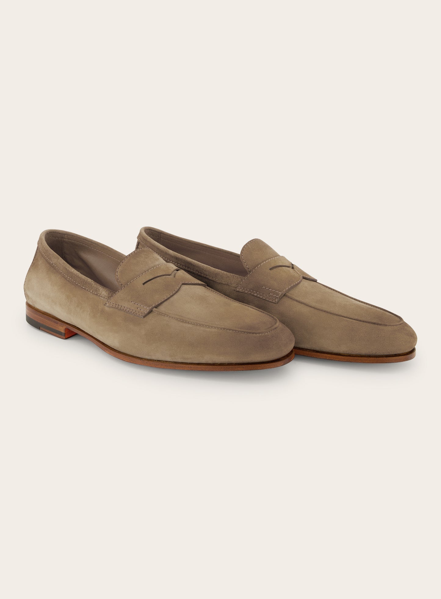 Penny loafers van suède | TAUPE