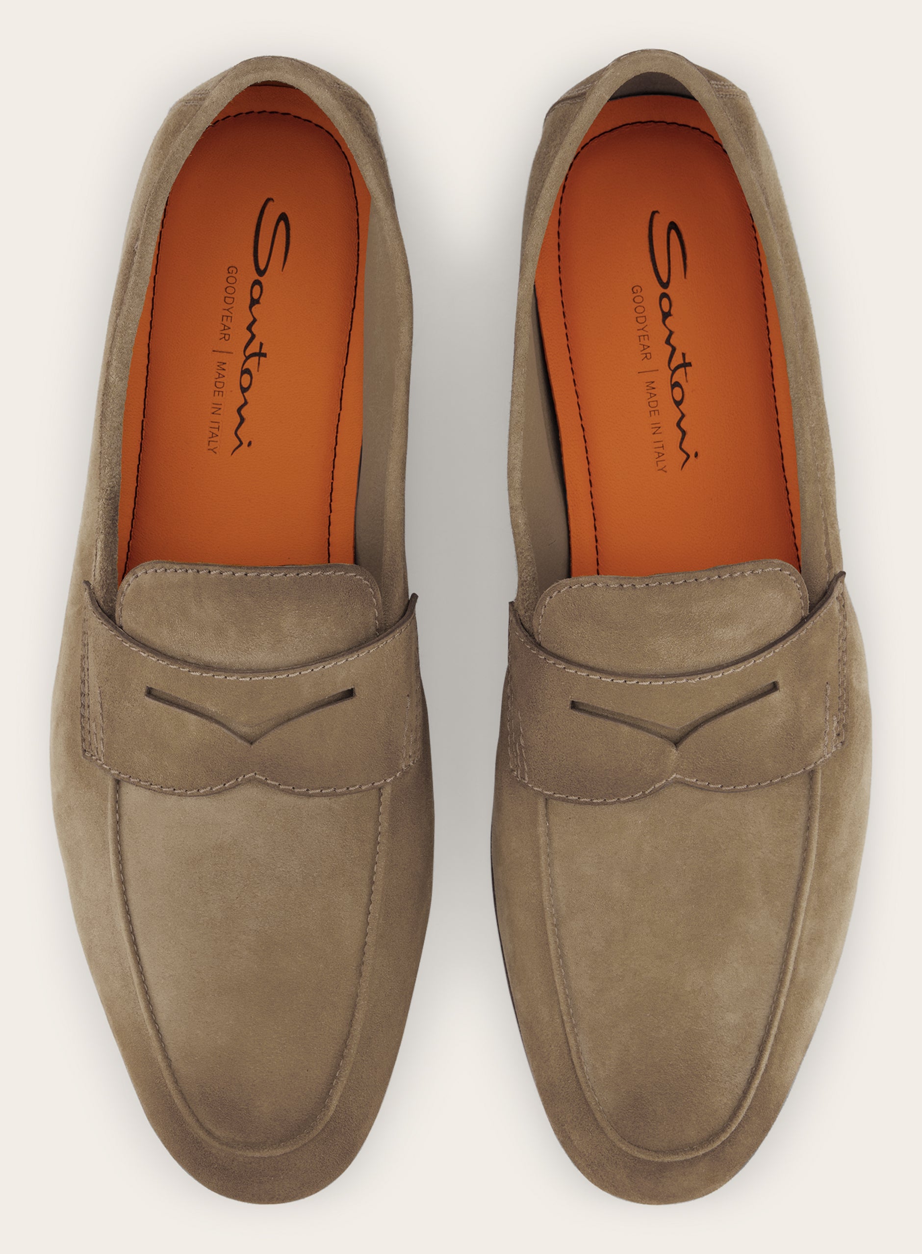 Penny loafers van suède | TAUPE