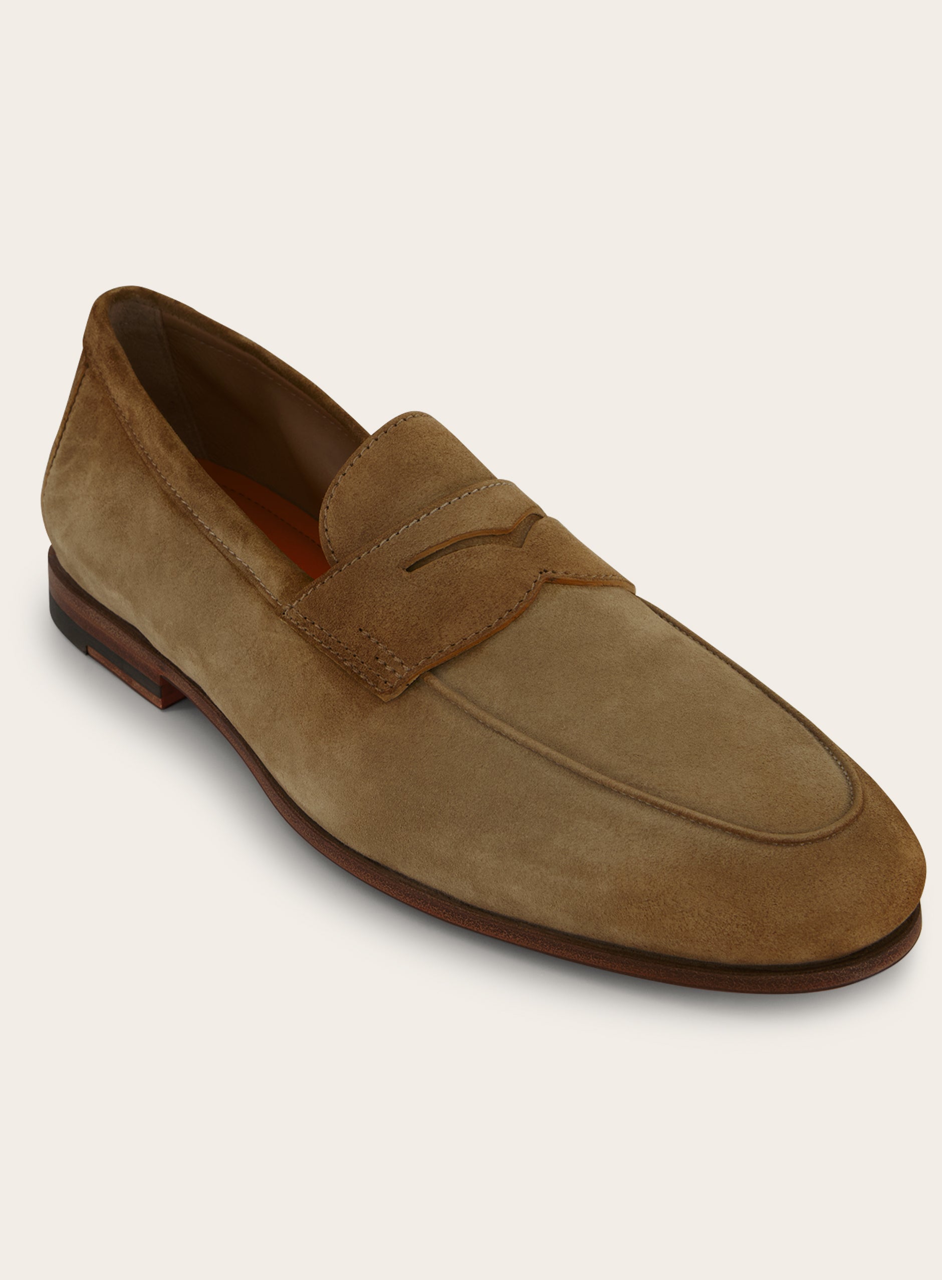 Penny loafers van suède | COGNAC