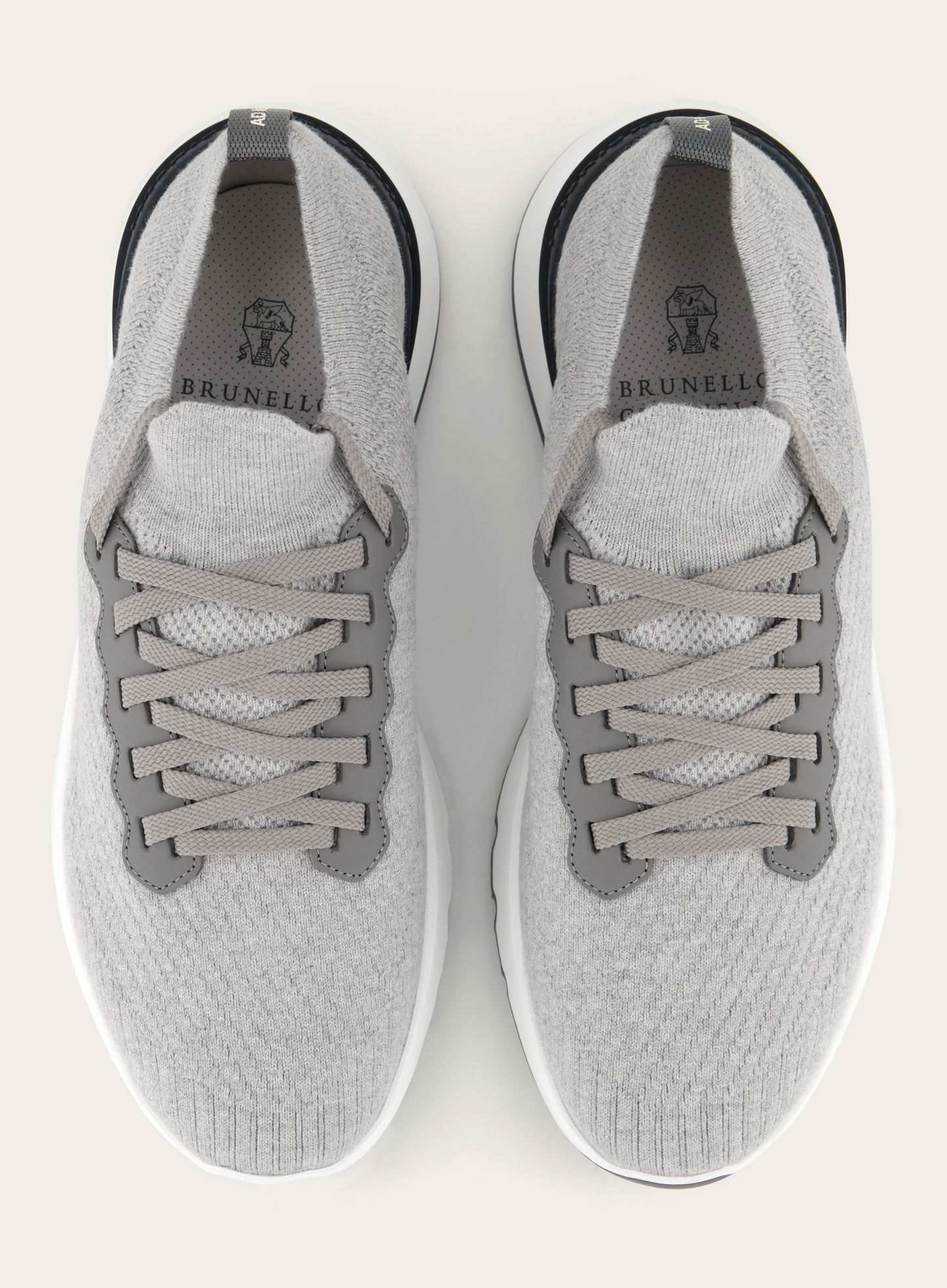 Knitted low-top sneakers | L.Grijs