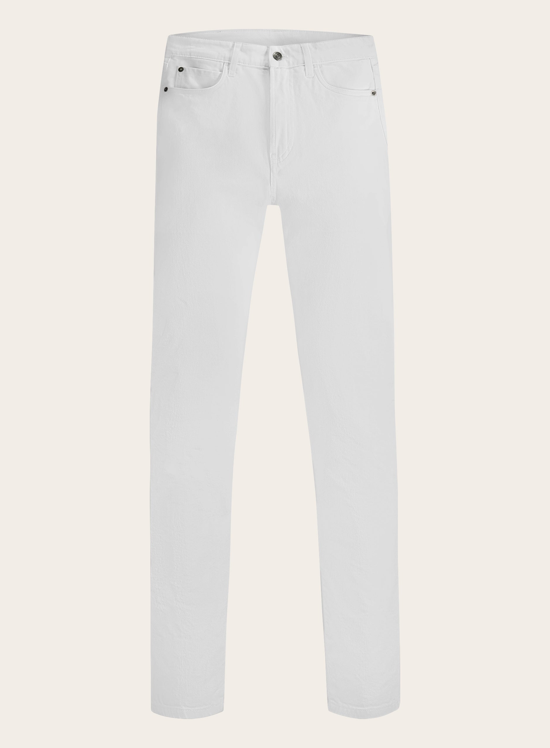 5-pocket jeans van katoen | Wit