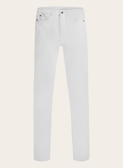 5-pocket jeans van katoen | Wit