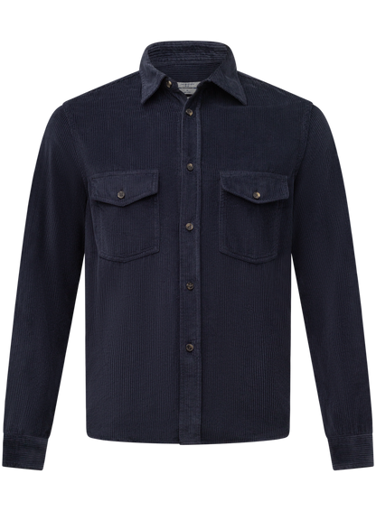 Corduroy shirt van katoen | BLUE NAVY