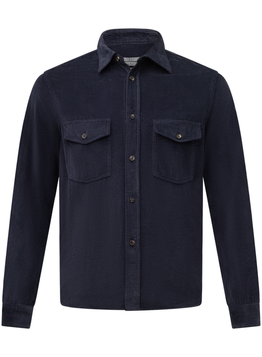 Corduroy shirt van katoen | BLUE NAVY