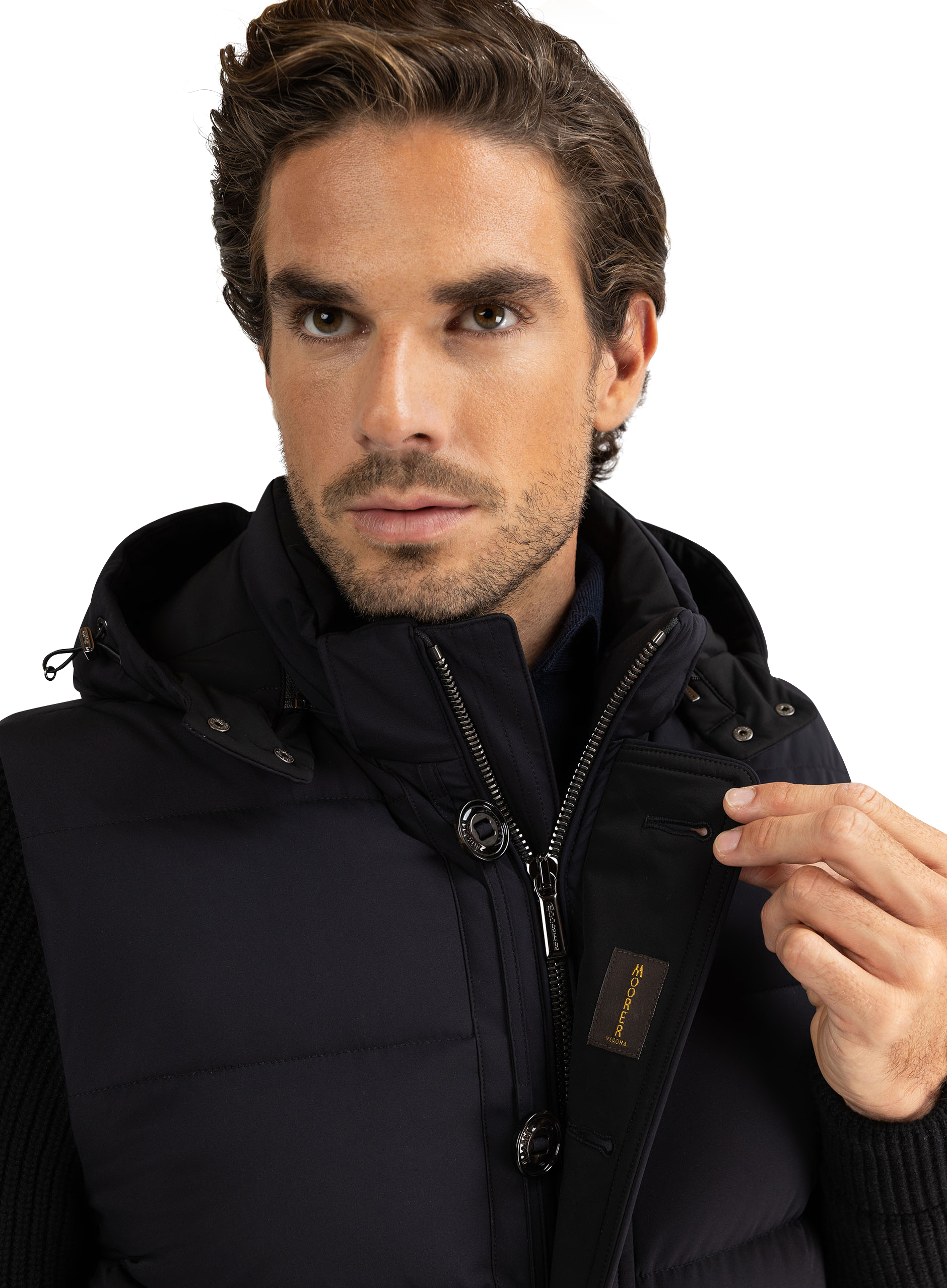 Gewatteerd jack met capuchon | FULL_WIDTH | BLUE NAVY