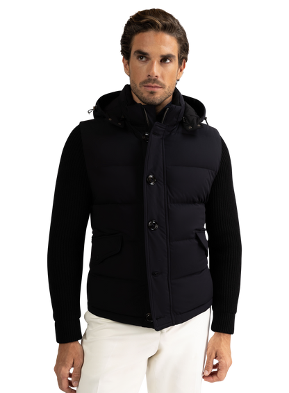 Gewatteerd jack met capuchon | BLUE NAVY