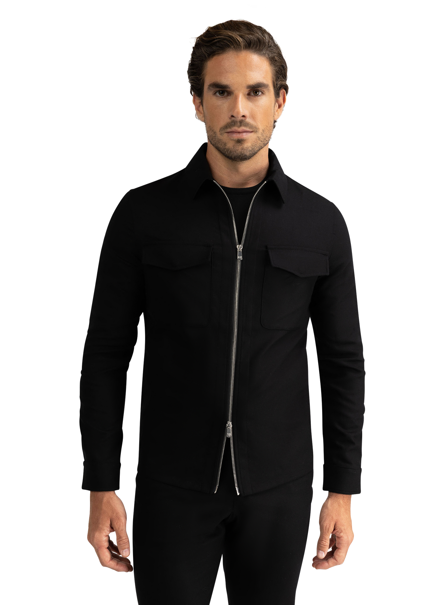 Urus overshirt van wol en cashmere | Zwart