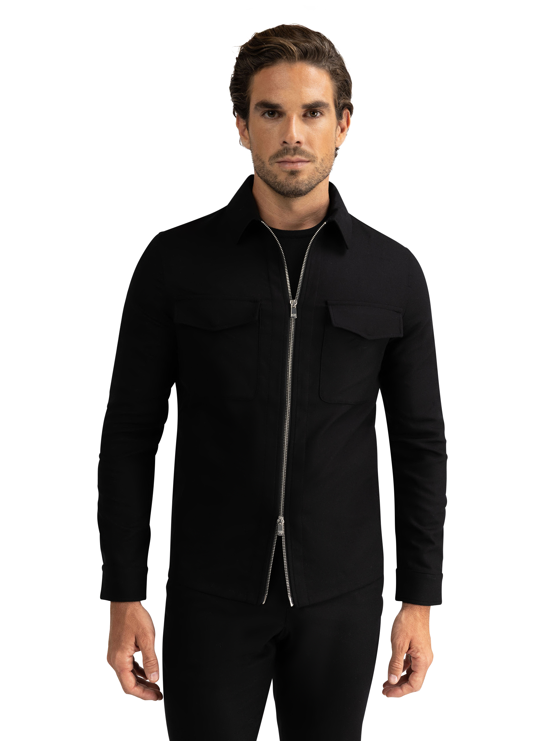 Urus overshirt van wol en cashmere | Zwart