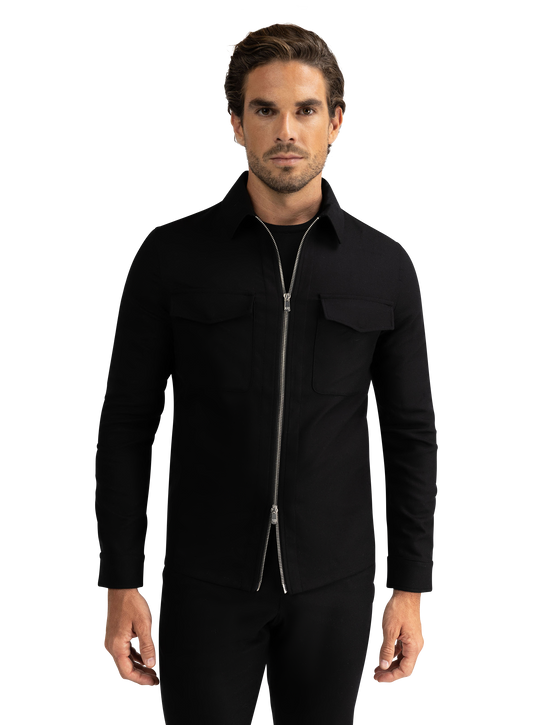Urus overshirt van wol en cashmere | Zwart
