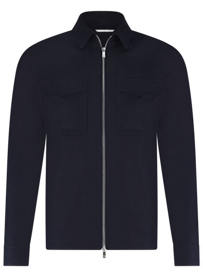 Urus overshirt van wol en cashmere | BLUE NAVY