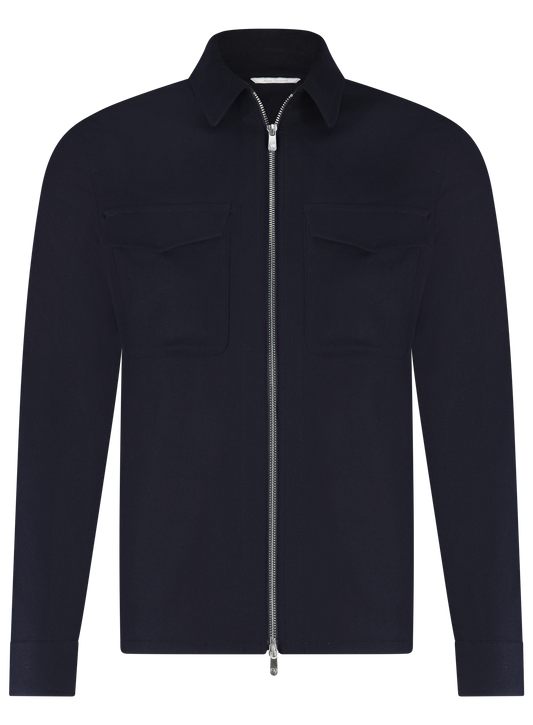 Urus overshirt van wol en cashmere | BLUE NAVY