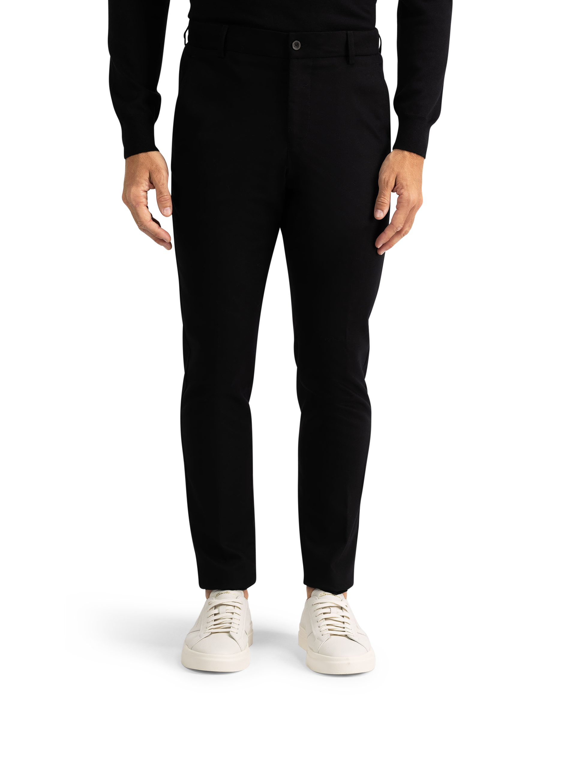 Jog pantalon van wol en cashmere | Zwart