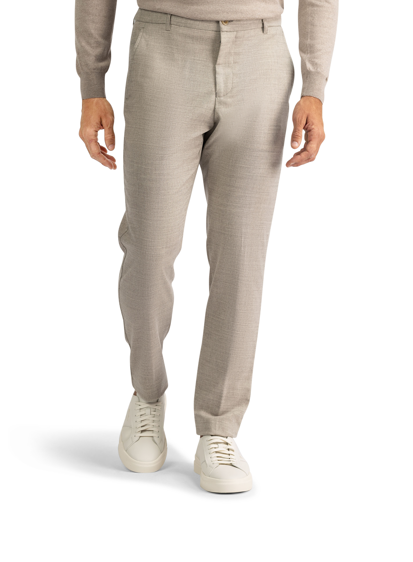 Jog pantalon van wol en cashmere | Beige