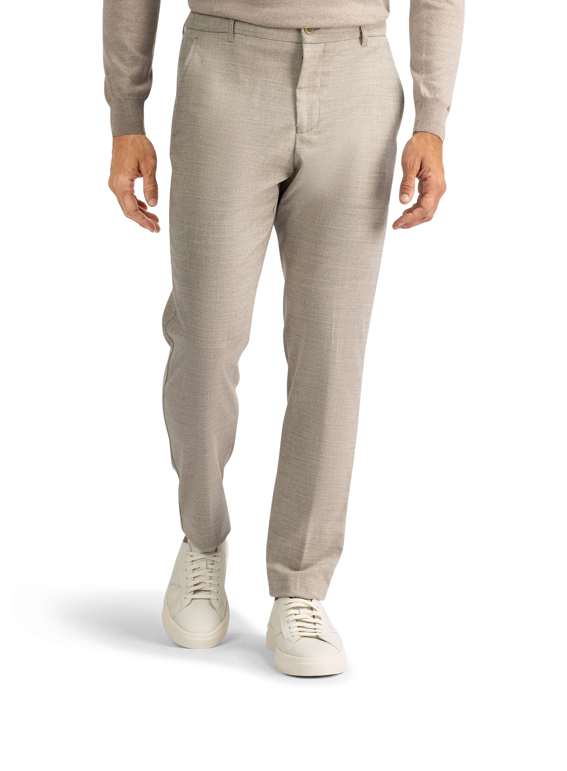 Jog pantalon van wol en cashmere | Beige