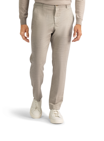 Jog pantalon van wol en cashmere | Beige